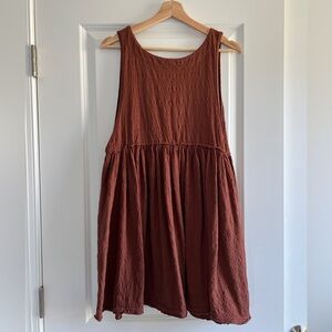Free People I’m Still Obsessed Sleeveless Mini Dress in Nutmeg